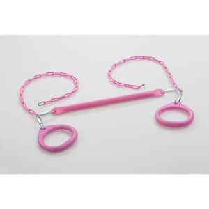 Circular Rings and Trapeze Bar Combo - Pink