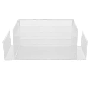 Network Collection 6 Compartment Storage with 4 Paper trays and 2 Side File Holders, Desktop Organizer, Metal, White