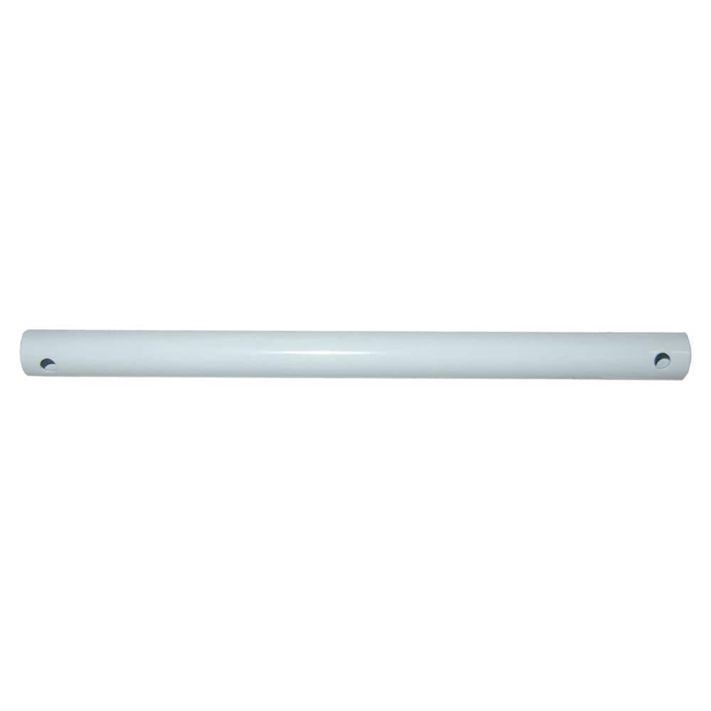 36-Inch White Steel Ceiling Fan Downrod