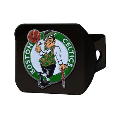 NBA Boston Celtics Color Emblem on Black Hitch Cover