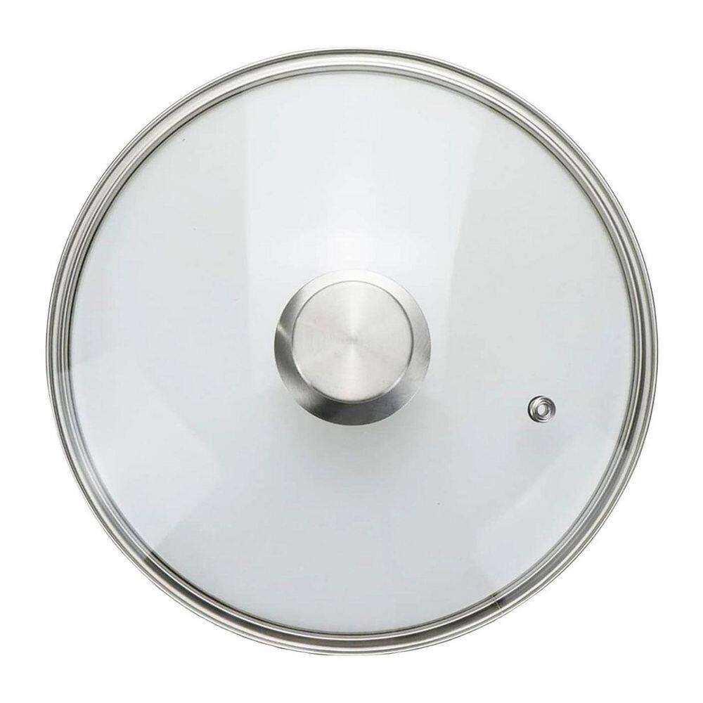 9 in. Tempered Glass Stainless Steel Rim Oven Safe Clear Pot Lid with Single Hole Handle for Frying Pan Cover price history on PriceWatchPro