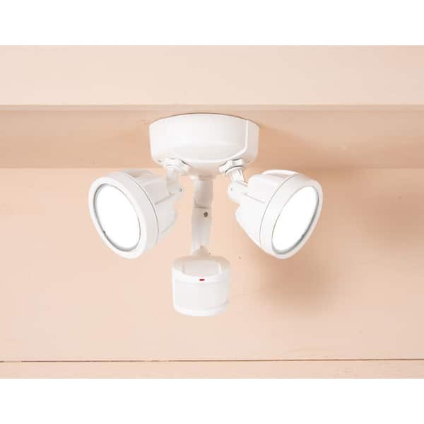 Defiant White Outdoor Motion Activated, Outdoor Soffit Lights With Motion Sensor