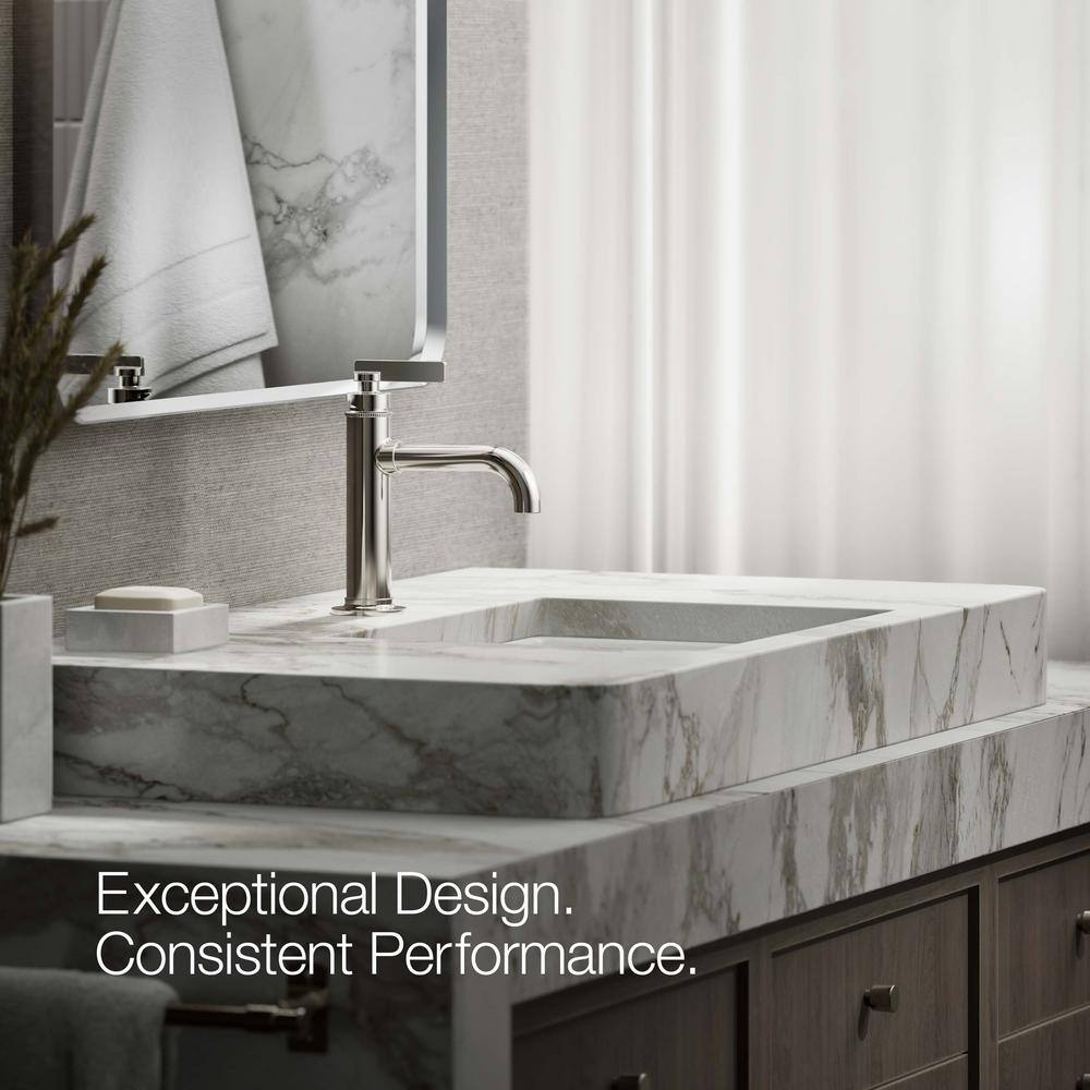 Vibrant Polished Nickel Single-Handle Bathroom Sink Faucet