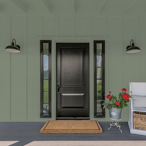 Glidden Essentials 5 gal. PPG1128-6 Thyme Green Flat Exterior