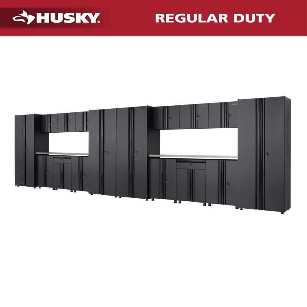 18-Piece Regular Duty Welded Steel Garage Storage System in Black (265.8 in. W x 75 in. H x 19.6 in. D) price history on PriceWatchPro