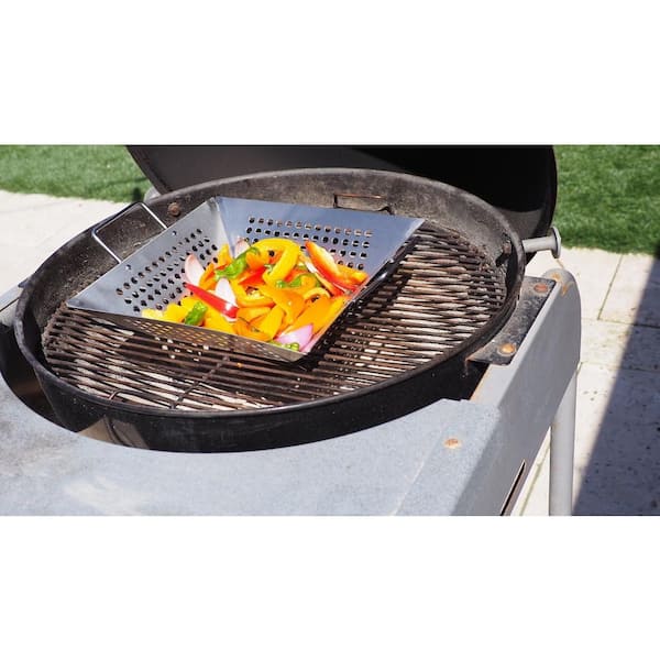 cultuur mosterd berekenen Grill Topper BBQ Grilling Stainless Steel Pan and Tray 6-Piece Set for  Indoor/Outdoor Cooking w/Tongs and Heat Gloves 850008244247 - The Home Depot