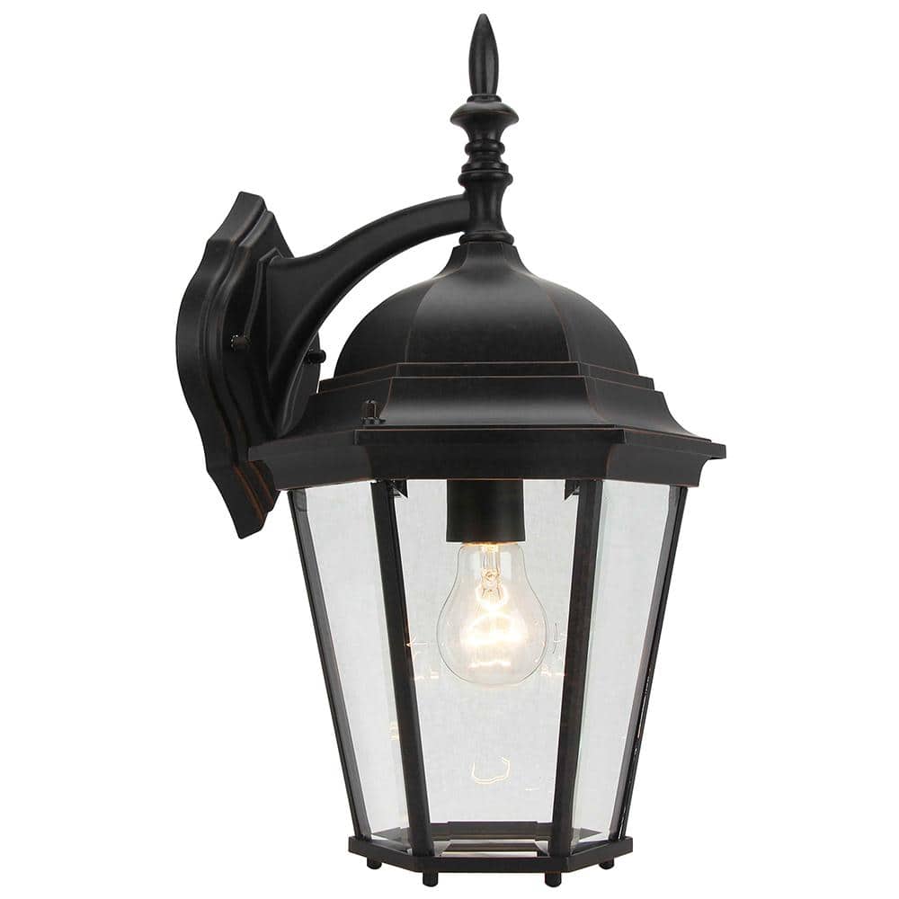 Jason Bronze Outdoor Hardwired Lantern Sconce with Incandescent