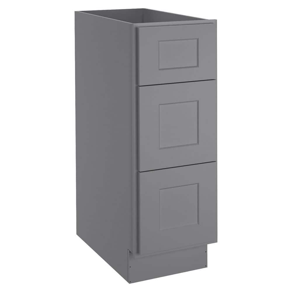 HOMEIBRO 12 In. W X 24 In. D X 34.5 In. H In Shaker Gray Plywood Ready ...