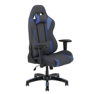 Grey and Blue High Back Ergonomic Office Gaming Chair with Height Adjustable Arms