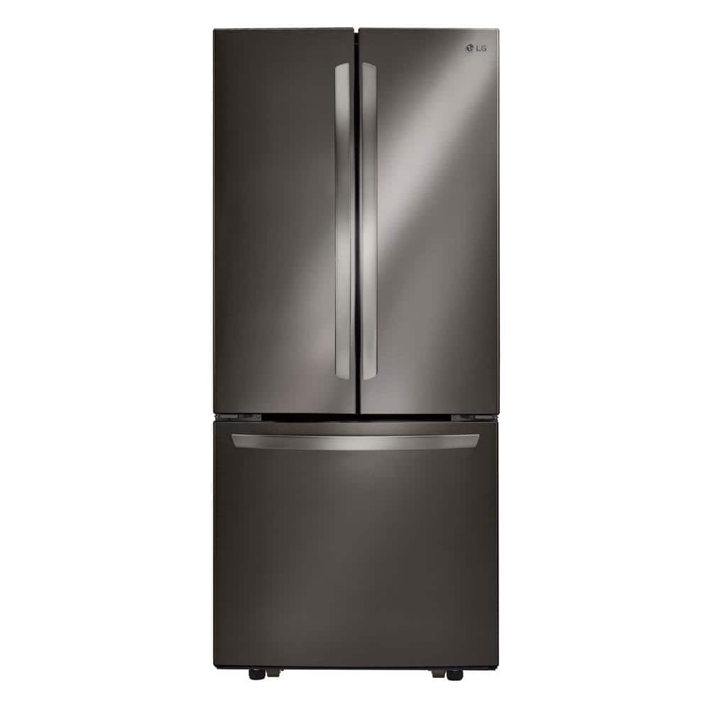 LG Electronics 30 in. W 21.8 cu. ft. French Door Refrigerator in Black Stainless Steel