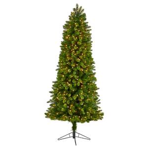 4/6/7 Ft Artificial Slim Pencil Christmas Tree Stand Holiday Decoration Outside 
