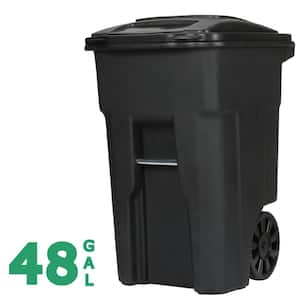 Uline Trash Can with Wheels - 95 Gallon, Blue