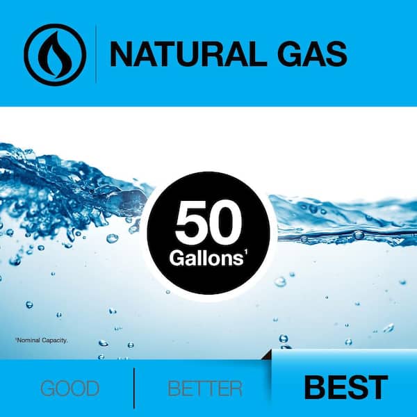 Performance Platinum 50 Gal. Tall 40,000 BTU Natural Gas Water Heater with 12-Year Warranty