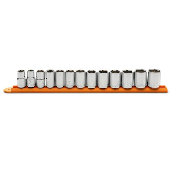 1/2 in. Drive 6-Point Metric Standard Socket Set (13-Piece)