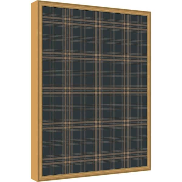 Edith 25 in. x 19 in. Gold Wood Framed Canvas Magnetic Memo Board