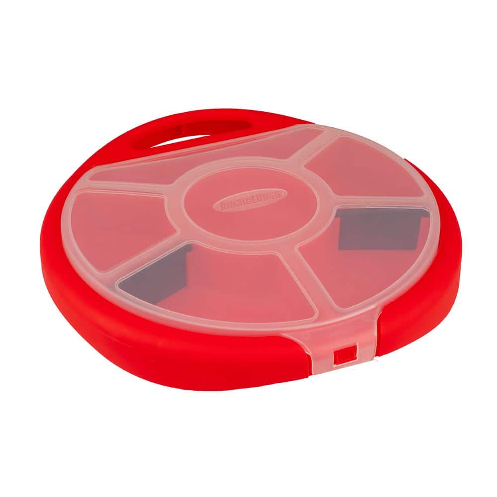 Bucket Boss Red Plastic 6-Compartment Bucket Seat Organizer