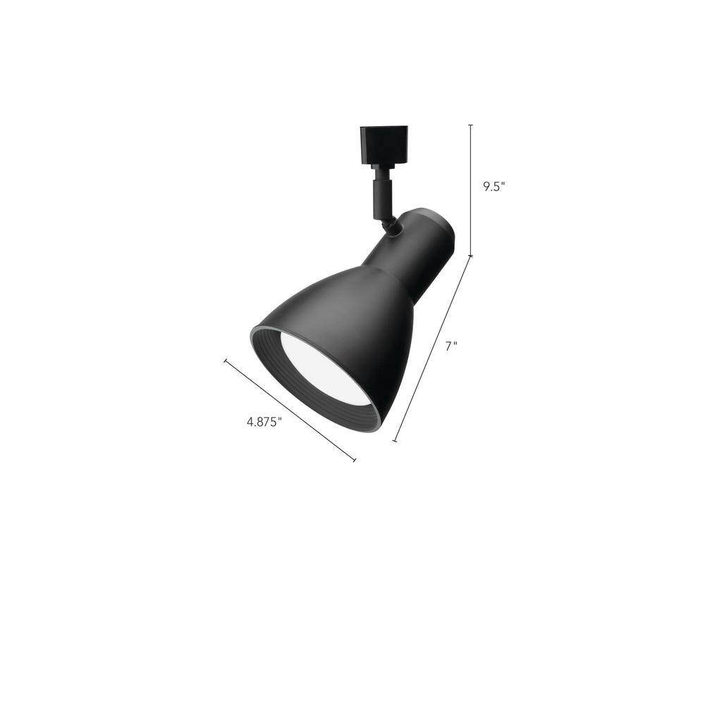 Matte Black Integrated Step Head Track Light