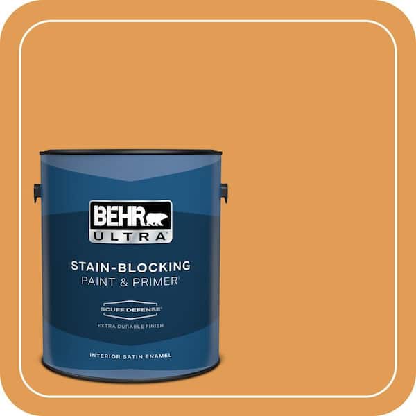 BEHR ULTRA 1 gal. #290D-5 Apple Crisp Extra Durable Satin Enamel Interior Paint & Primer