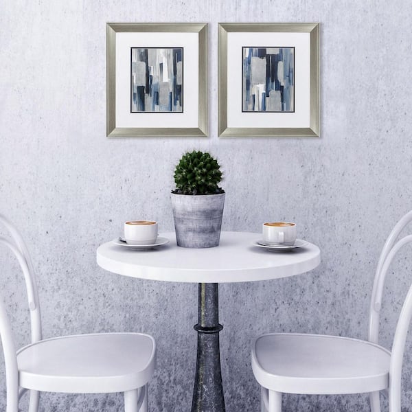 2 Piece Framed Giclee Abstract Art Print 18 in. x 16 in.