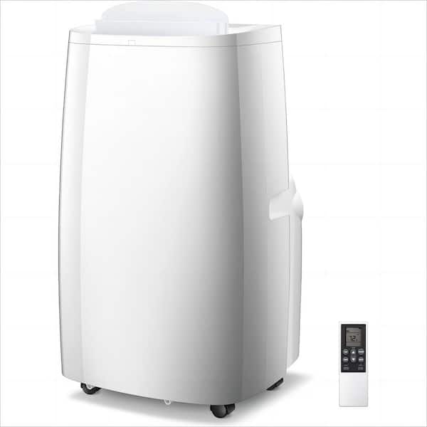 COWSAR 10,200 BTU DOE SACC Portable Air Conditioner Cools 450 sq. ft. with Dehumidifier and Remote in White