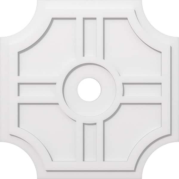Ekena Millwork 1 in. P X 10 in. C X 30 in. OD X 4 in. ID Haus Architectural Grade PVC Contemporary Ceiling Medallion