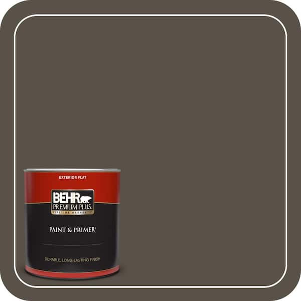 BEHR PREMIUM PLUS 1 qt. #S-H-740 Fedora Flat Exterior Paint & Primer