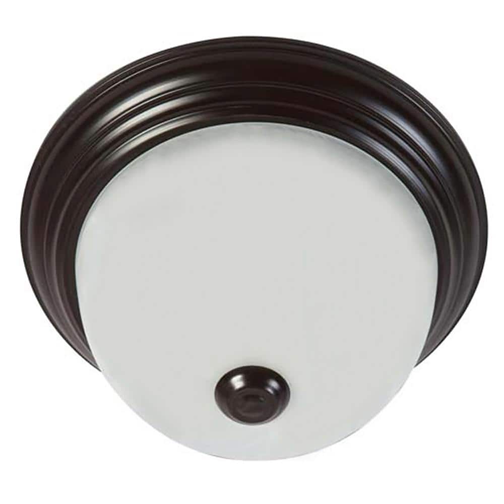 15.5 in. 3-Light Oil Rubbed Bronze Flush Mount
