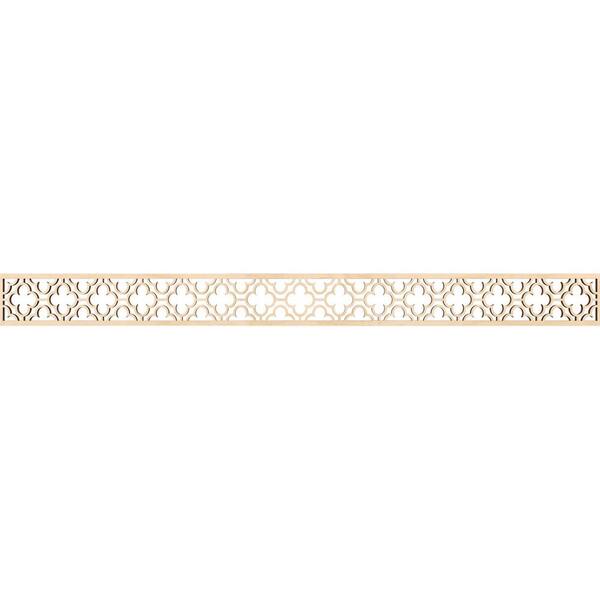 Ekena Millwork Chicago Fretwork 0.375 in. D x 46.375 in. W x 4 in. L Birch Wood Panel Moulding
