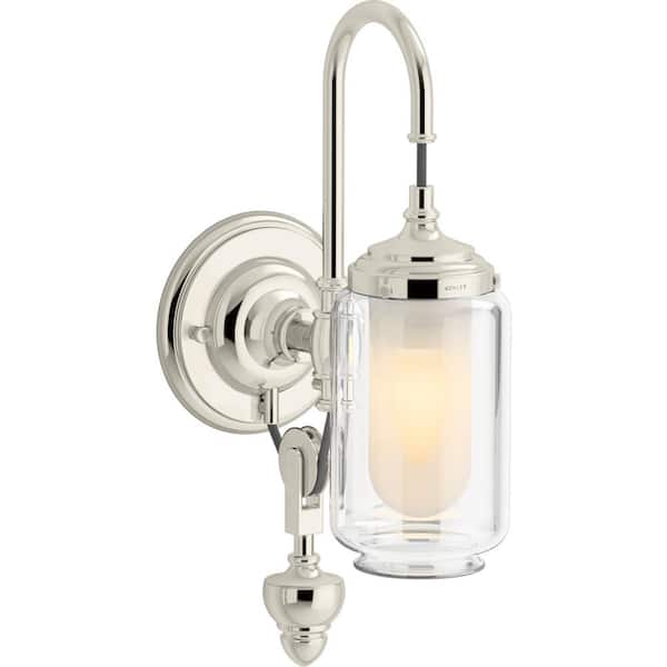 KOHLER Artifacts 1-Light Polished Nickel Wall Sconce
