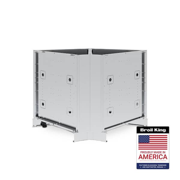 Stainless Steel 90-Degree Corner Cabinet for Built-In Gas Grill