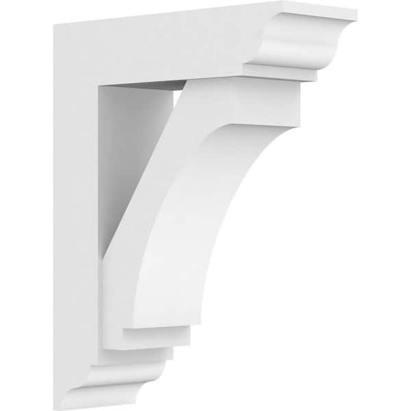 Ekena Millwork Standard Imperial 5 in. W x 18 in. H x 14 in. D Signature Urethane Polyurethane Bracket With Traditional Ends