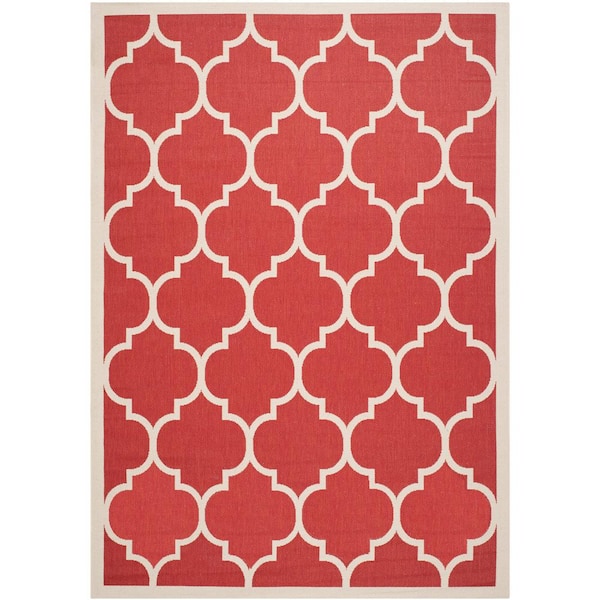 Square 7/'10/" Transitional for sale online Safavieh Courtyard Red Indoor Outdoor Rug