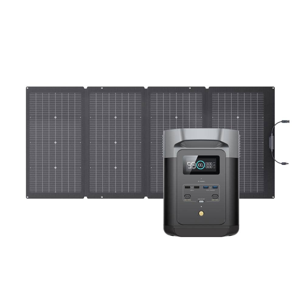 1800W Output/2700W Peak Solar Generator DELTA 2 Push-Button Start Battery G