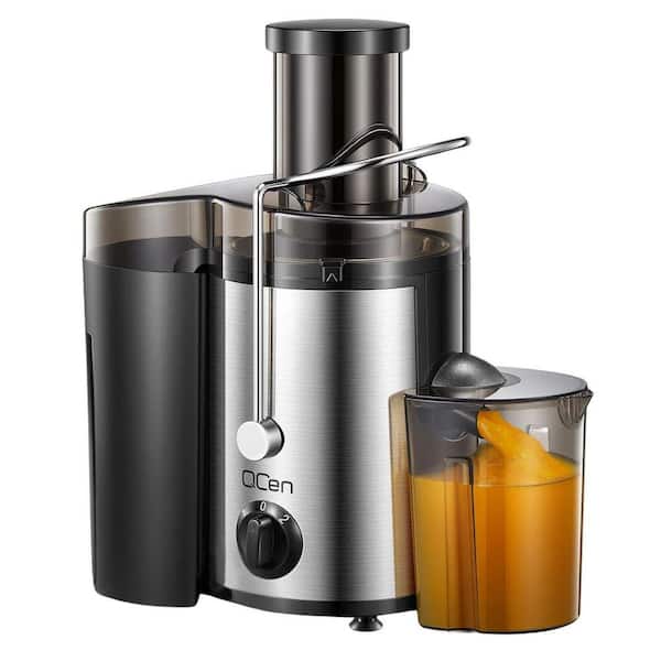500W Centrifugal Juicer Extractor w/ Wide Mouth 3 in. Feed Chute for Fruit Vegetable Stainless Steel, BPA-free in Black