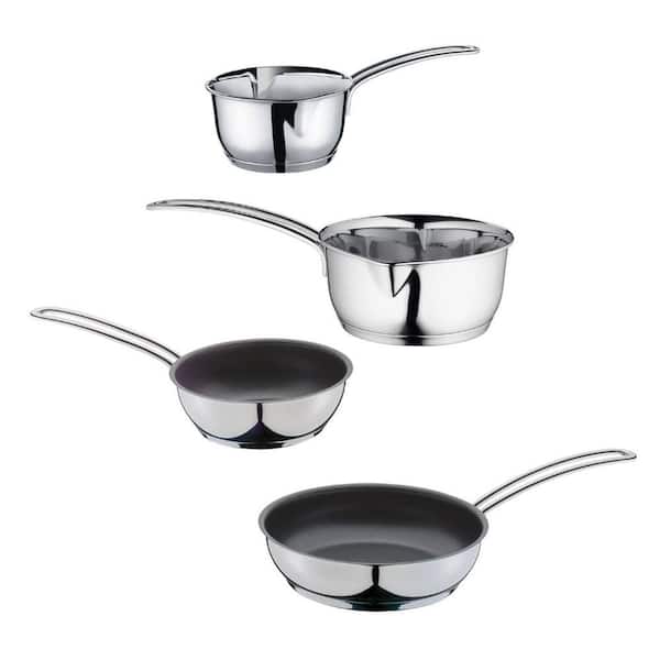 4-Piece Cookware Set, Stainless Steel, Induction Ready