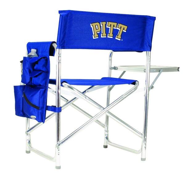 Picnic Time University of Pittsburgh Navy Sports Chair with Digital Logo