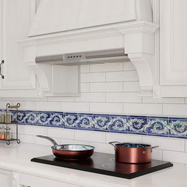 Provincial Deco Marina 6 in. x 6 in. Porcelain Wall Tile (0.25 sq. ft. /Each)