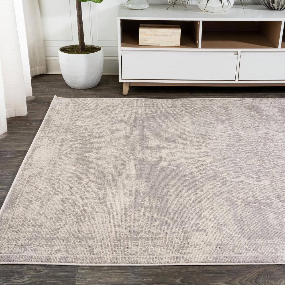 Ivory Synthetic Easy Care Rectangular Area Rug 3' x 5'