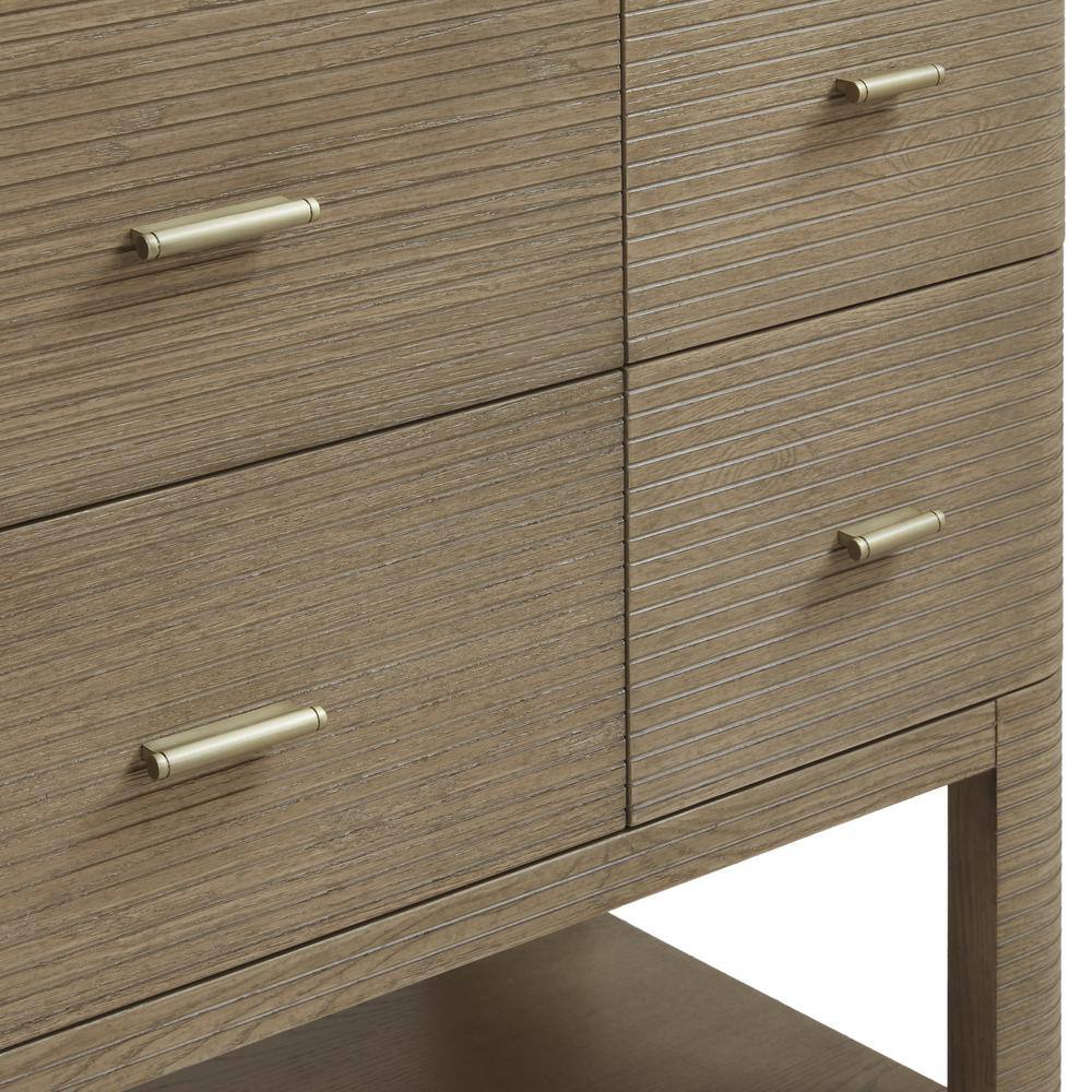 Lucian 48" Pebble Oak Single Vanity with Brass Hardware