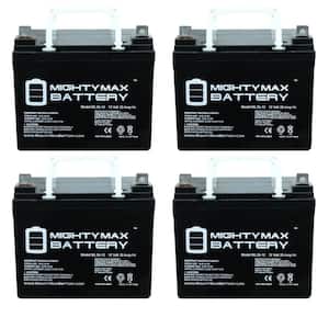 ML35-12 - 12V 35AH U1 Deep Cycle AGM Solar Battery Replaces 33Ah, 34Ah, 36Ah - 4 Pack