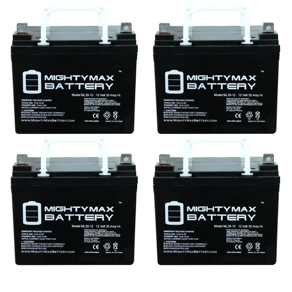 Mighty Max Battery 12v 35ah Wheelchair Scooter Battery Replaces 34ah Csb Gp12340 4 Pack 4164