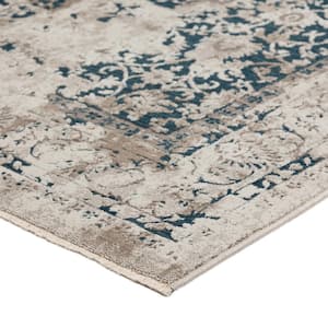 Nelson Blue 3 ft. 3 in. x 5 ft. 3 in. Vintage Area Rug