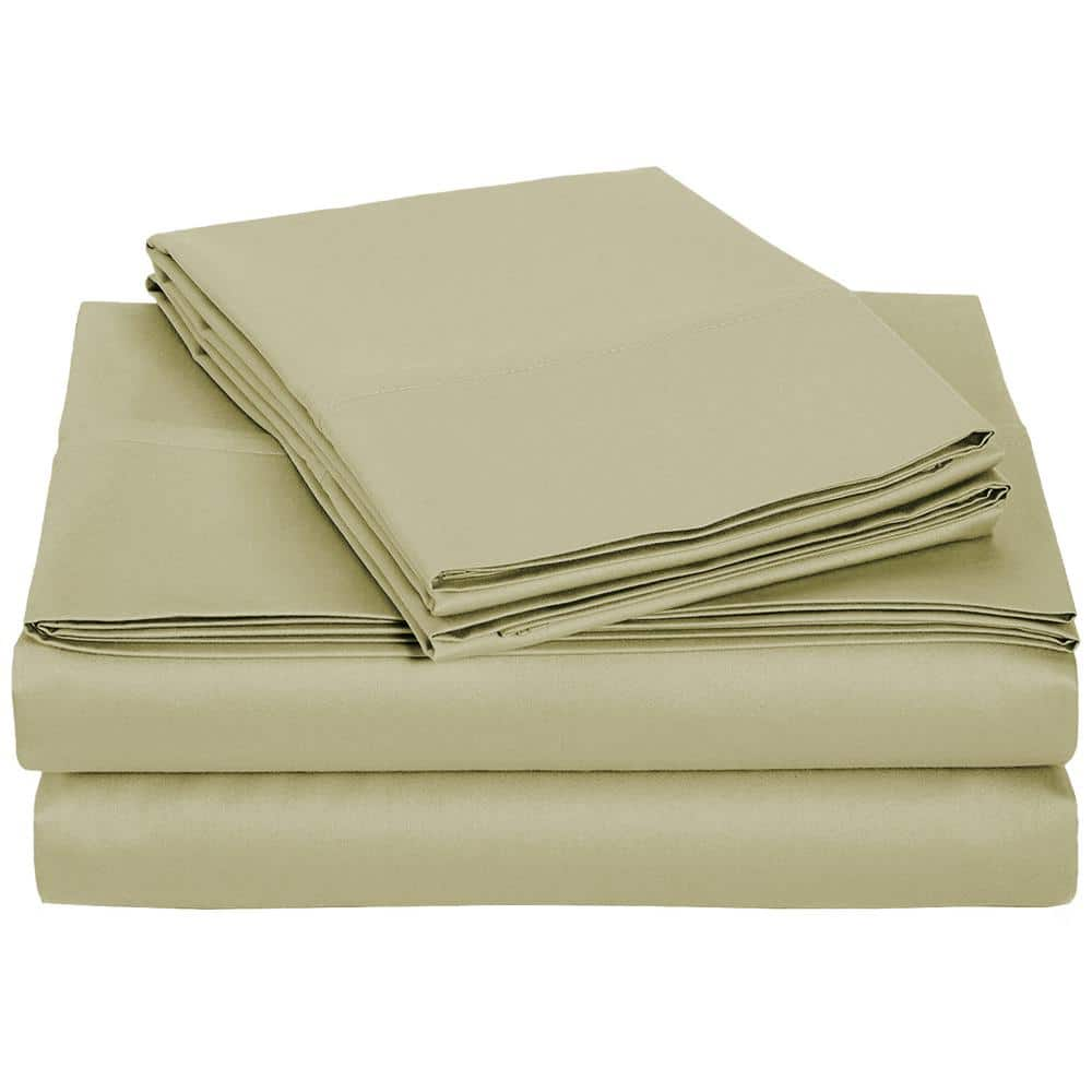 Harper Lane Monroe Solid 4-Piece Microfiber Sand Queen Sheet Set 17637 ...