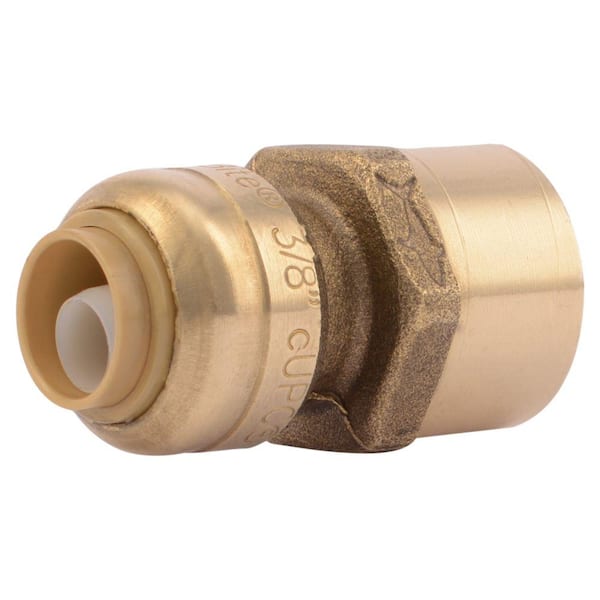 SharkBite 3/8 in. (1/2 in. O.D.) Push-to-Connect x 1/2 in. FIP Brass Reducing Adapter Fitting