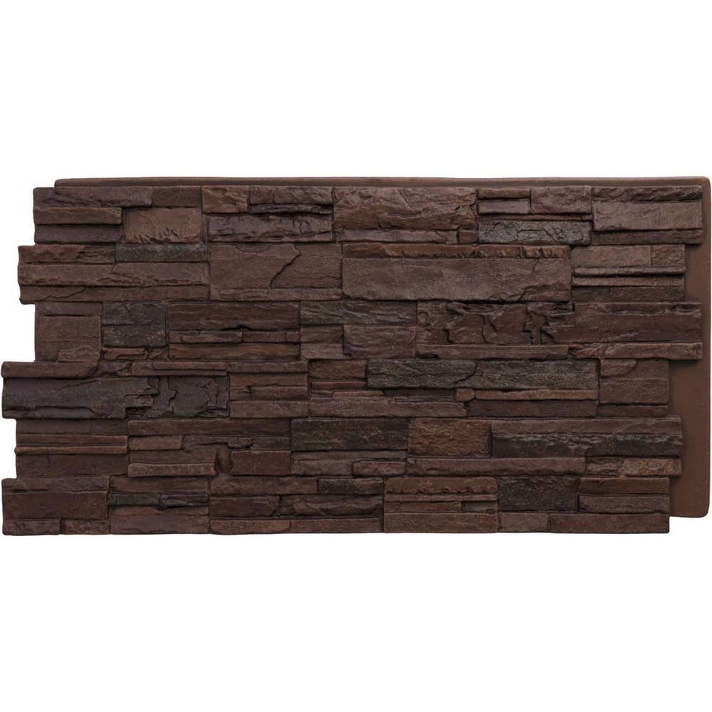 Cascade 48 5/8 in. x 1 1/4 in. Deep Creek Stacked Stone, StoneWall Faux Stone Siding Panel price history on PriceWatchPro
