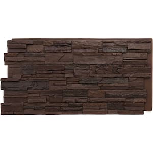 Cascade 48 5/8 in. x 1 1/4 in. Deep Creek Stacked Stone, StoneWall Faux Stone Siding Panel