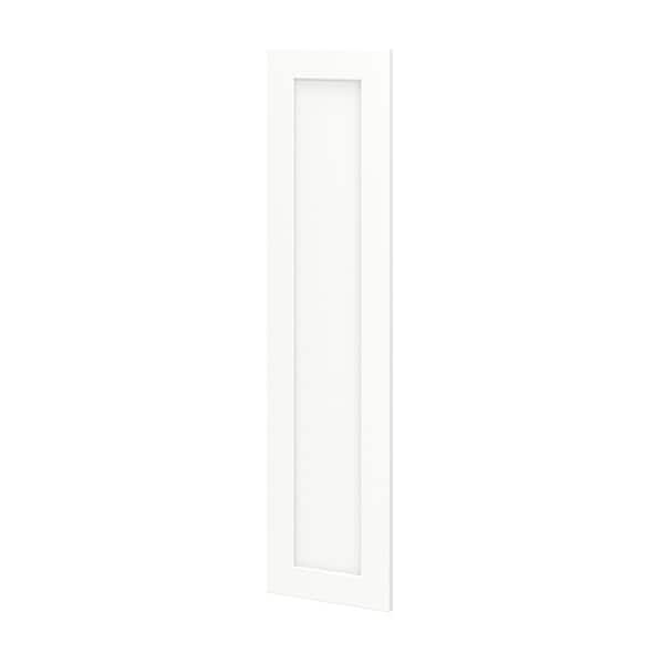 Shaker Partial Overlay 9.88 in. W. x 40 in. H Decorative Door Wall End Panel in Linen White