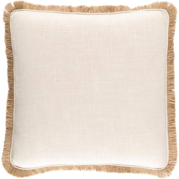 Artistic Weavers Charnwood Beige Solid Polyester 22 in. x 22 in. Throw Pillow