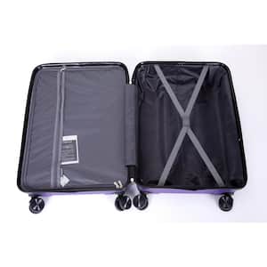 New Hardshell Luggage Set in Purple 3-Piece Lightweight Spinner Wheels Suitcase with TSA Lock (20 in./24 in./28 in.)