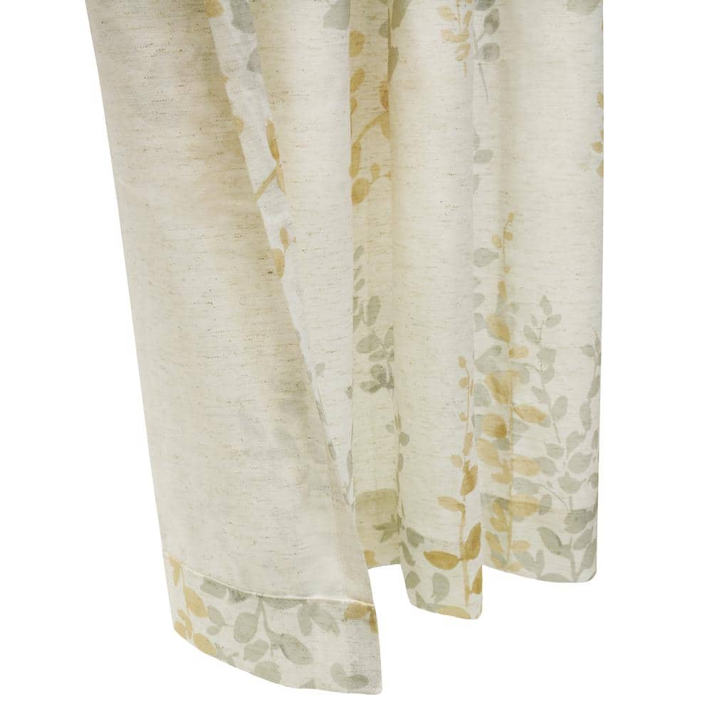 Ivory Light Filtering Grommet Pleated Linen Window Panel